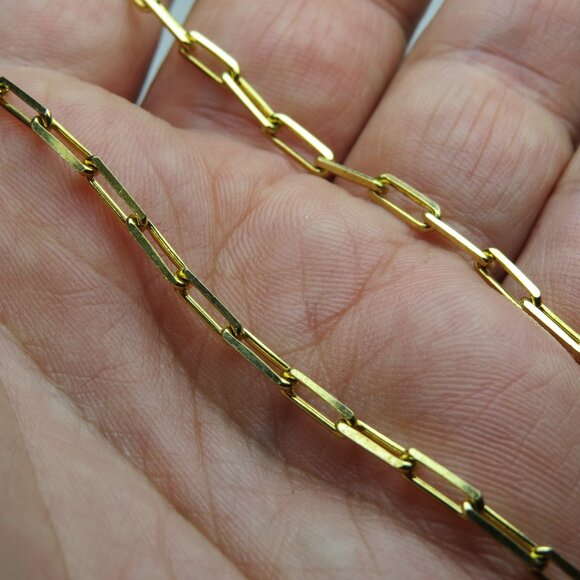 18k *925 Sterling Silver Link Necklace - Picture 2 of 4